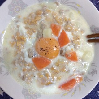 クリームシチューリメイク♪チキンラーメン